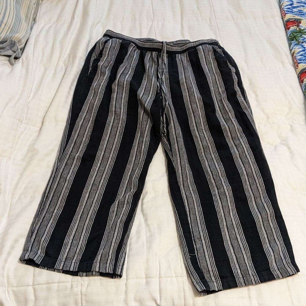 Old Navy linen cotton blend flowy pants size XL